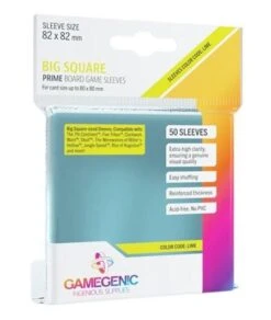 Big Square Card Game Sleeves PRIME (82x82mm) Clear (50)