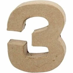 Cijfer 3 In Papier-mâché