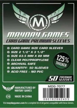 Card Game Premium Sleeves (63,5x88mm) Clear (50)